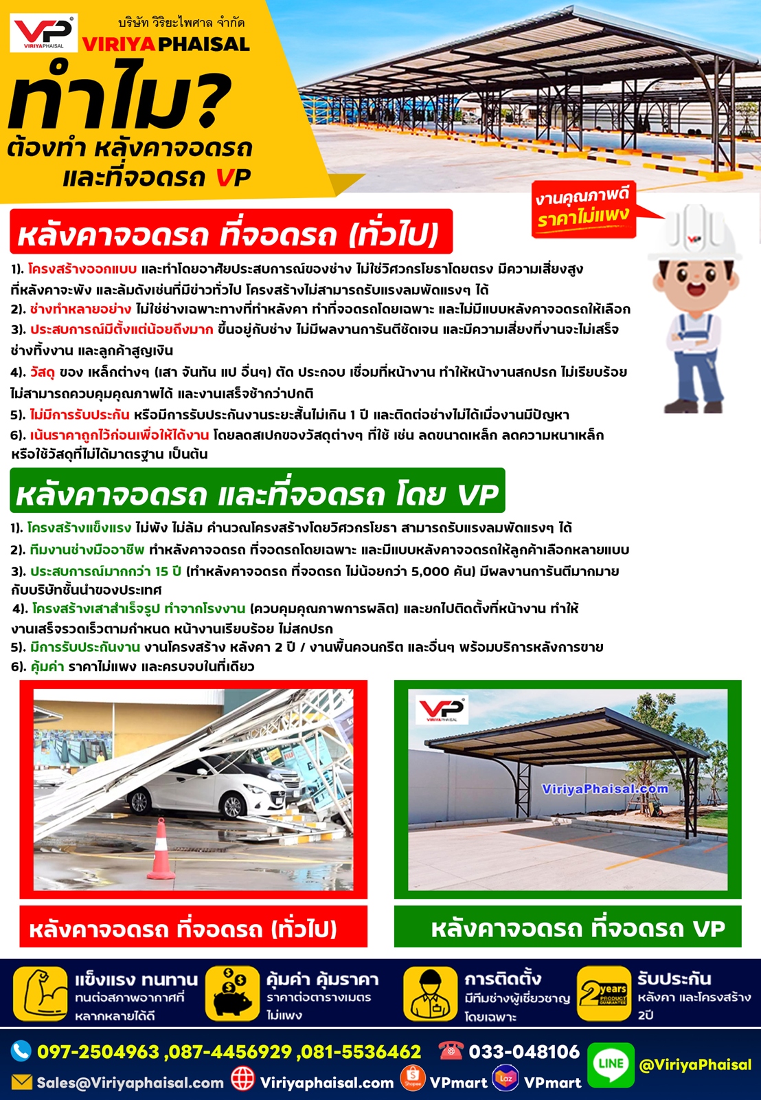 ทำไมต้องทำหลังคาจอดรถVP